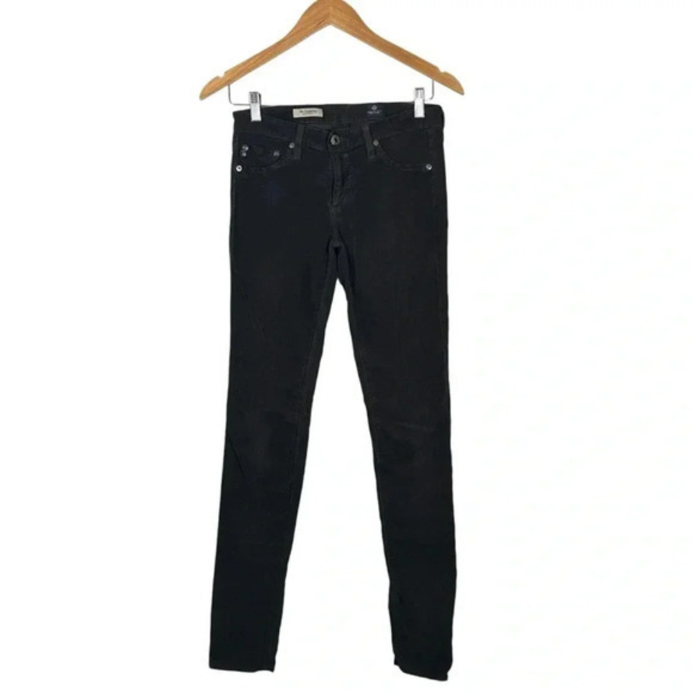 AG Adriano Goldschmied The Legging Super Skinny Women 27R Black Corduroy Pants